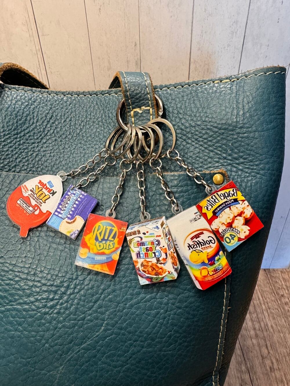 Bundle Charm Set of 6 Food Charms Resin Keychains Mini Food Fun Gift